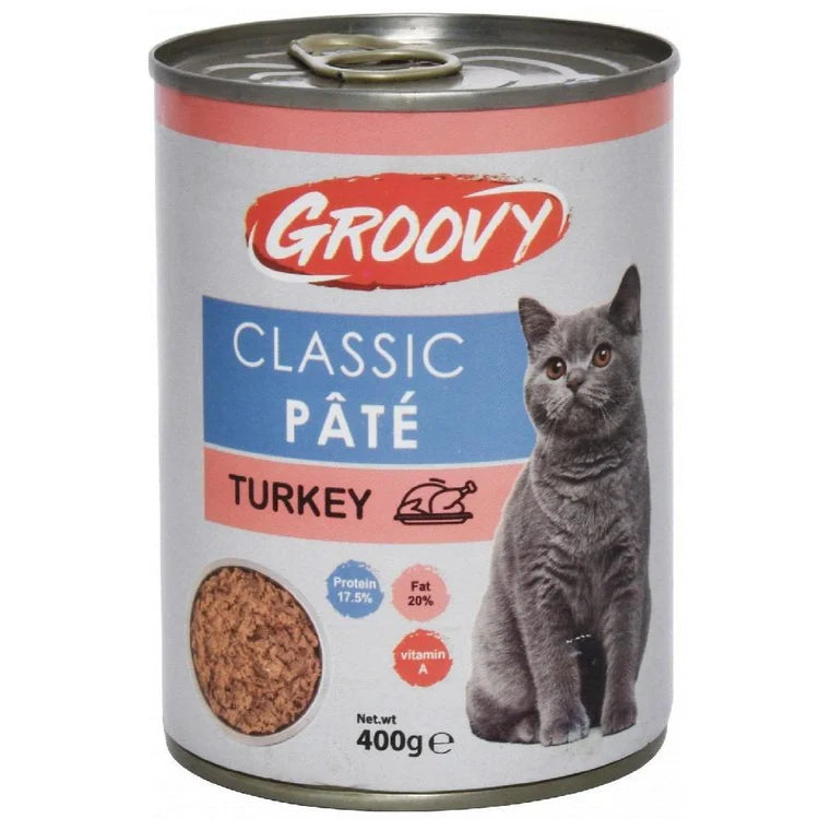 Groovy classic pate' cat wet food with turkey 400 g