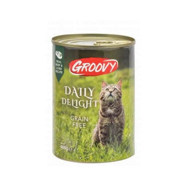 Groovy Daily Delight wet cat food with Beef and liver 400g