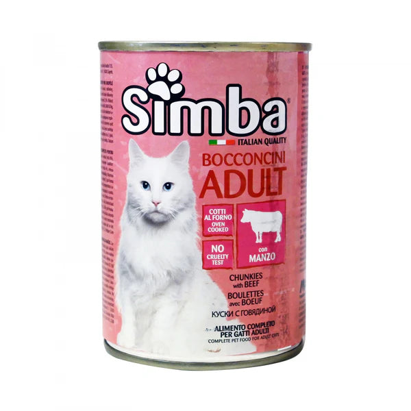 Simba adult cat wet food with beef 415 gm