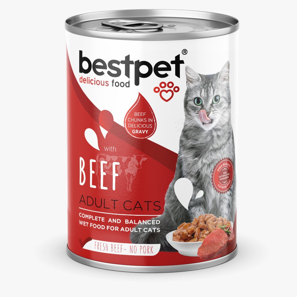 BestPet Delicious Food Cat Wet Food with beef 400g