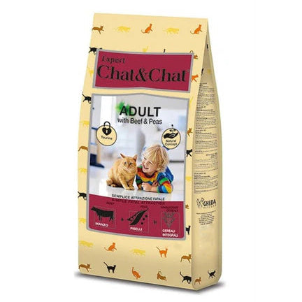 Chat & Chat Adult Cat Food With Beef & Peas 900 g