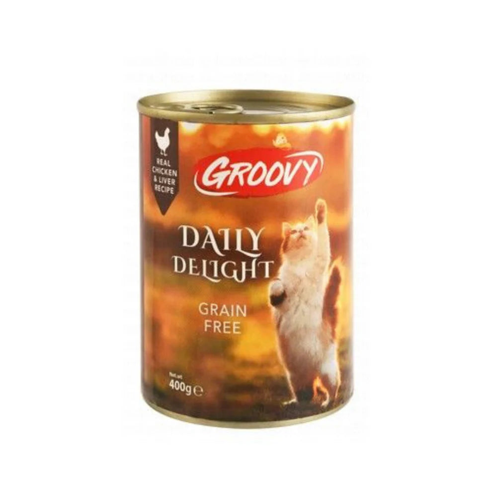 Groovy Daily Delight wet cat food with Chicken and liver 400g