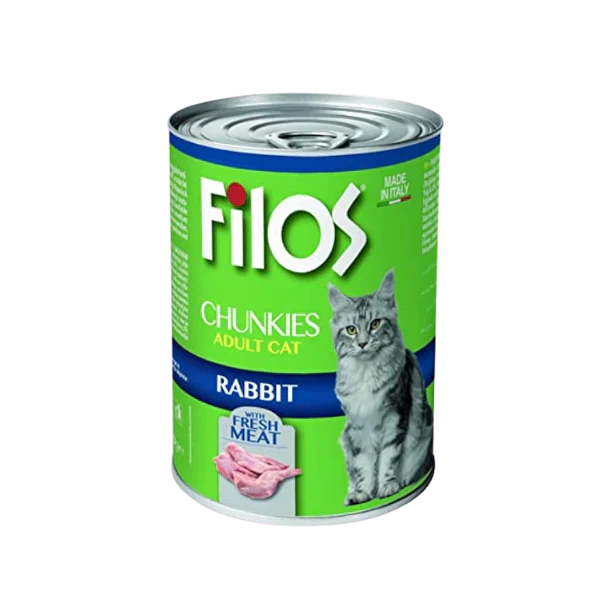Filos Chunks with rabbit - wet cat food 405g