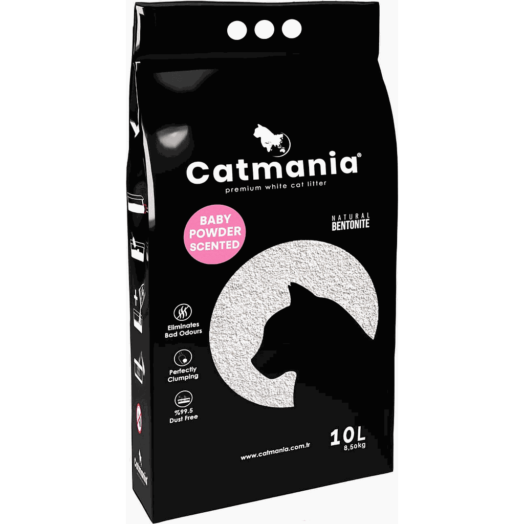 Catmania Cat Litter Clumping - Baby Powder Scented 10 L