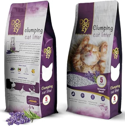 Doodzy White Clumping Litter lavender - 5 L