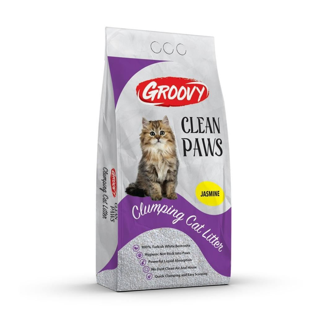 Groovy Clean Paws Clumping Cat Litter- Jasmine Scented 10 L