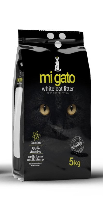 mi gato white clumping cat Litter - Jasmine 5 kg