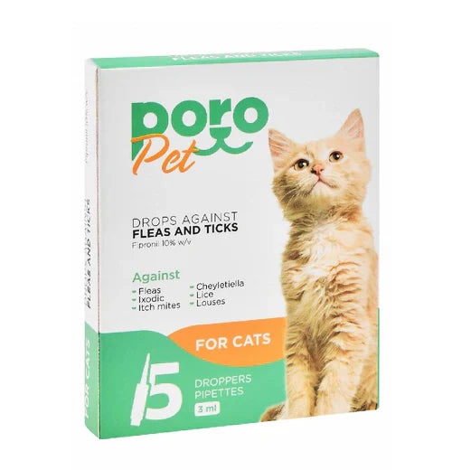 Poro Pet Flea and Tick Solution for Cats 1 Pipette