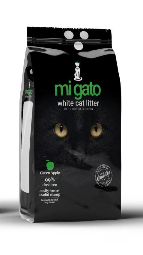 Mi gato clumbing cat litter green apple scented 10 L