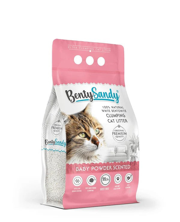 BentySandy Baby powder scented clumping cat litter 10 L