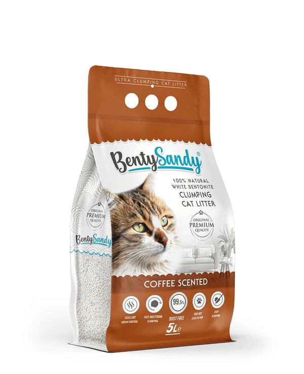 BentySandy Coffee scented clumping cat litter 5 L