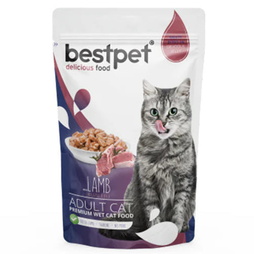 bestpet Cat Wet Food Lamb Jelly Pouch 85g