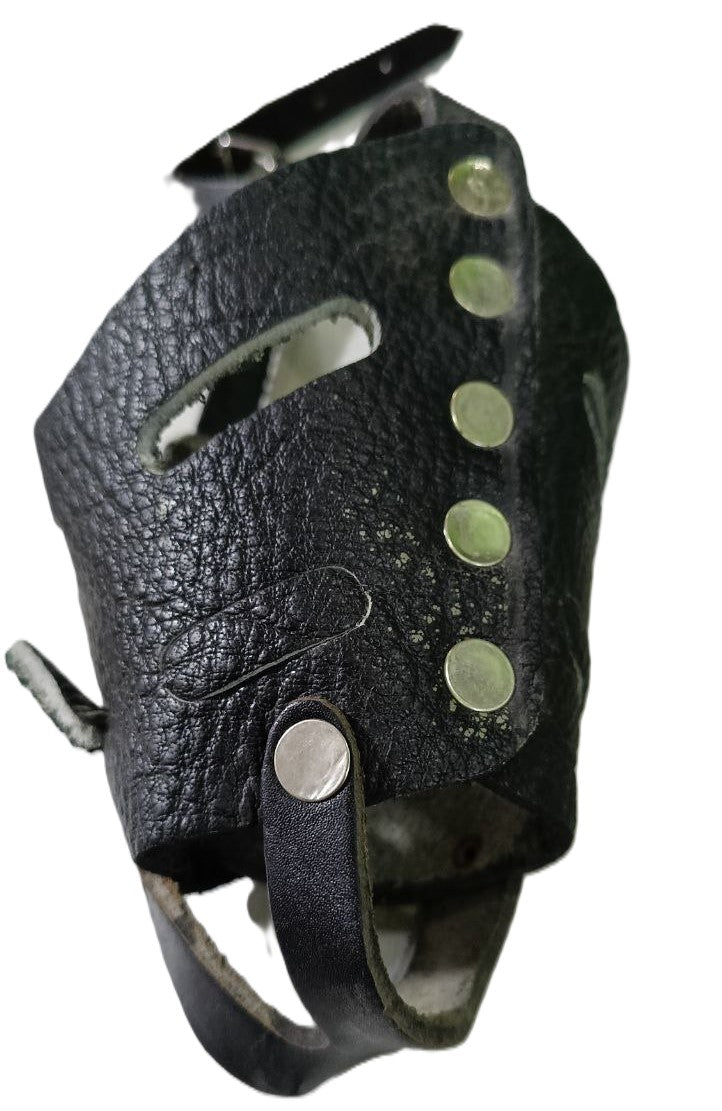 Large leather Dog muzzle One piece