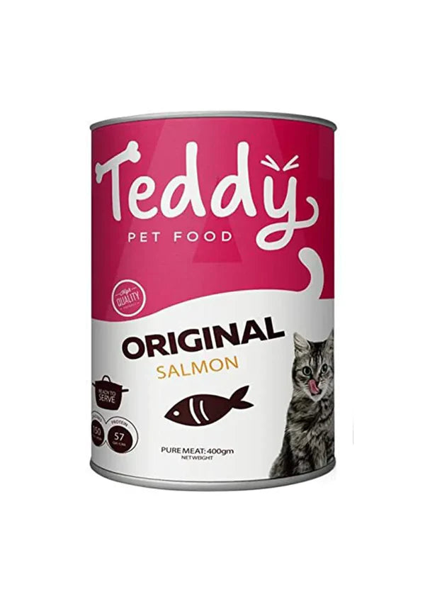 Teddy Cat Wet Food Original Salmon - Can 400g
