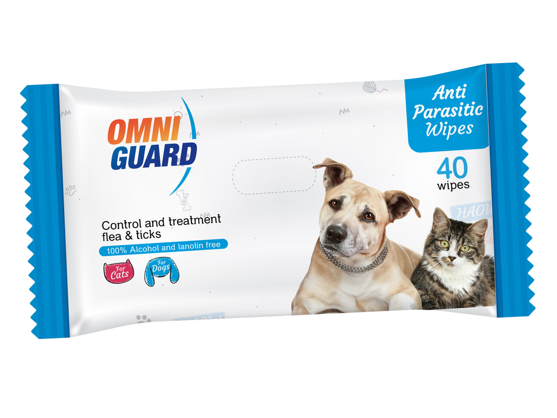 Omni Guard Anti Parasitic Wipes - 40 wipes